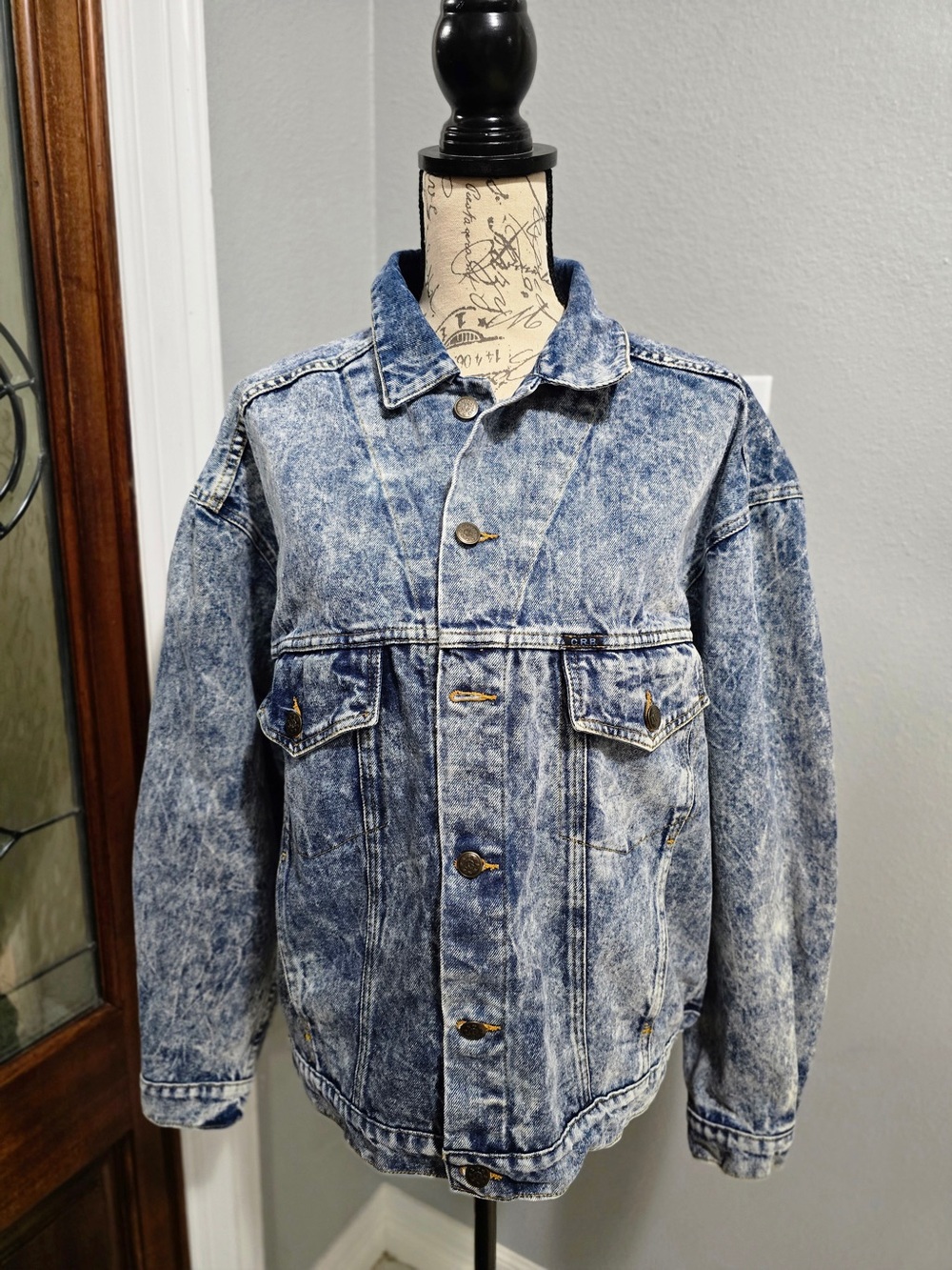 Vintage 90s Canyon River Blues Acid Wash Denim Trucker Jacket Size M Unisex